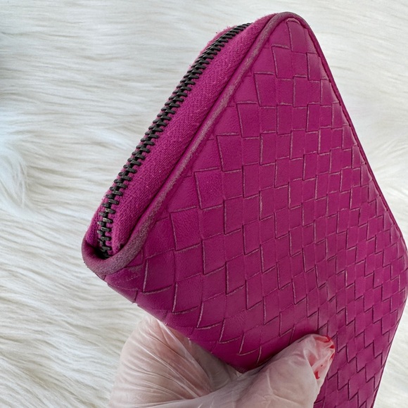 Bottega Veneta Intrecciato Orchid Purple pink Zip Wallet - Picture 11 of 15